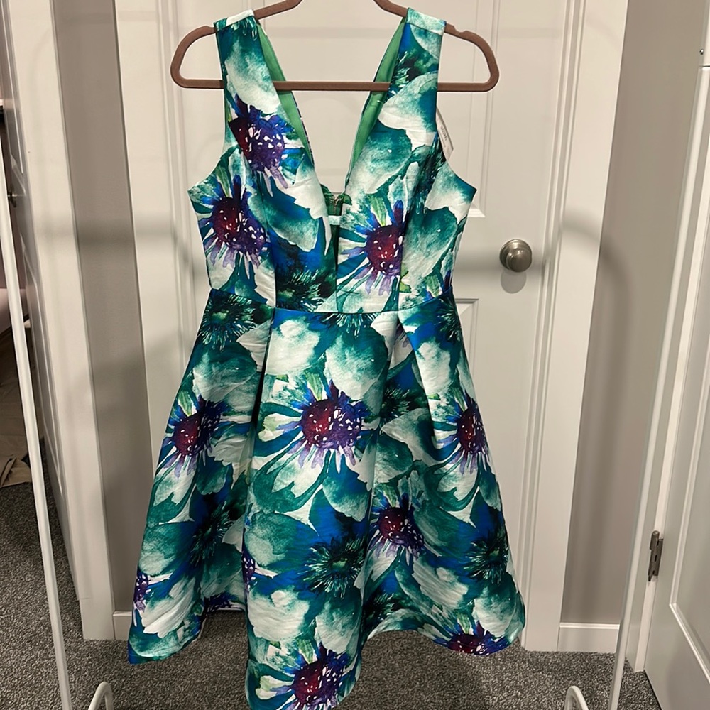 She + Sky Formal Floral Dress